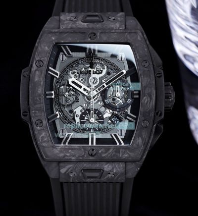 Swiss HUB4700 Hublot Replica Big Bang Watch -Carbon Bezel Skeleton Dial